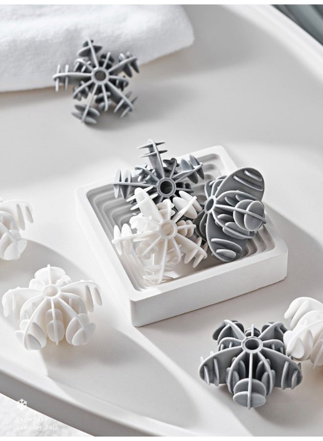 HOMESTAR 10PCS Dual-Color Snowflake Laundry Balls | Silicone Anti-Tangle Washing Balls | Front Load Washer Compatible | Deep Stain Removal & Fabric Protection | Water Flow Booster Technology | Color & Shape Safe | Reusable Up To 1000 Washes | Energy & Water Saving - Image 2
