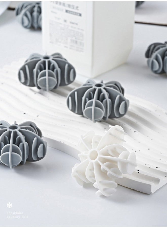 HOMESTAR 10PCS Dual-Color Snowflake Laundry Balls | Silicone Anti-Tangle Washing Balls | Front Load Washer Compatible | Deep Stain Removal & Fabric Protection | Water Flow Booster Technology | Color & Shape Safe | Reusable Up To 1000 Washes | Energy & Water Saving - Image 3