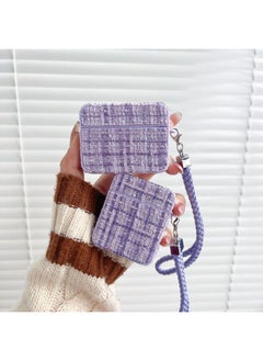 Square Lace Fabric Suitable For Apple Bluetooth Headphone Case Airpods Pro2 Protective Shell Soft 3 Generation All-inclusive Cover-Color:Purple-Applicable Model:Airpods Pro2