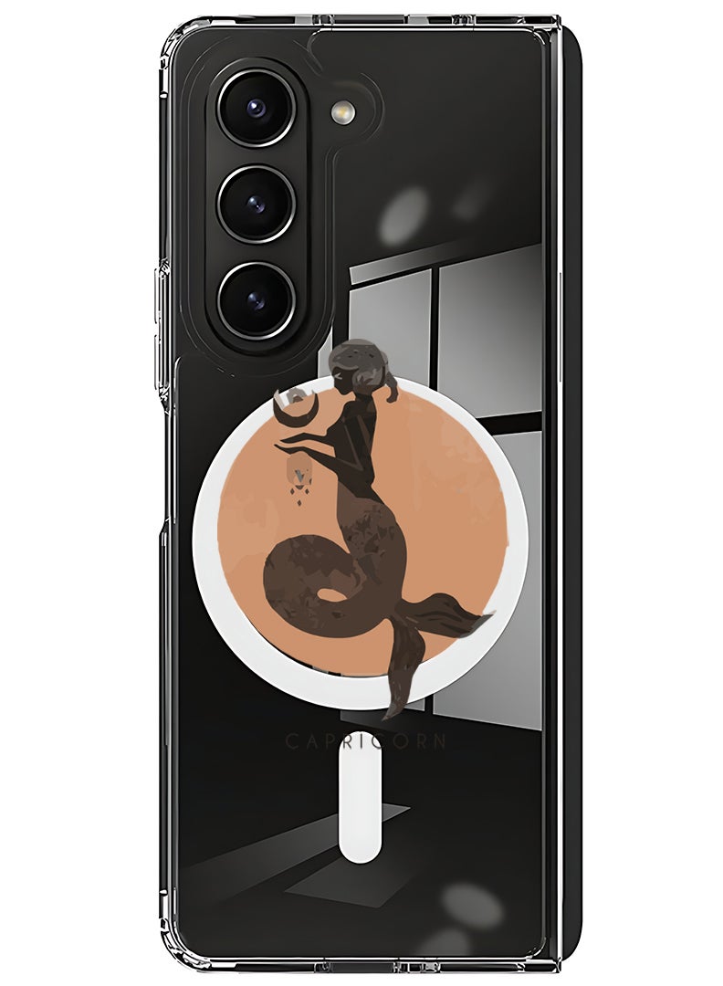 Theodor Magnetic Case for Samsung Galaxy Z Fold 6 Compatible with MagSafe Wireless Charging, Shockproof Phone Bumper Cover Capricorn - Image 1