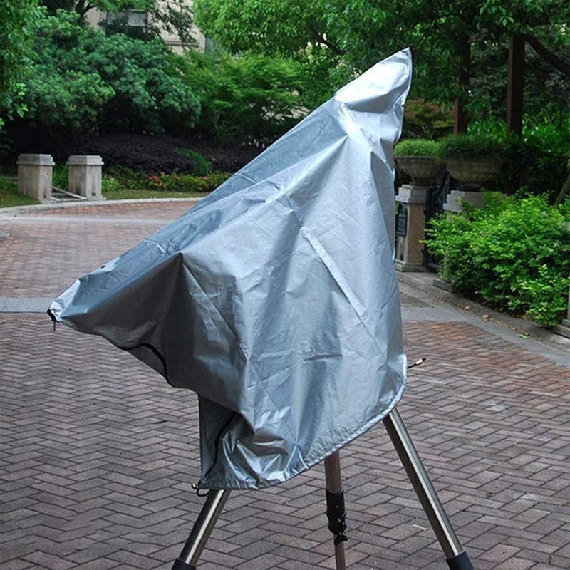 J&C Telescope Cover 420D Silver Outdoor Scope Cover Waterproof DSLR Camera Rain Covers Rain Resistant Patio Telescope Covers Dustproof UV Resistant - Image 4