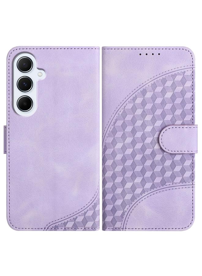 erorex Case For Samsung Galaxy A56 5G Elephant Head Embossed Phone Leather Case with Lanyard - Image 1