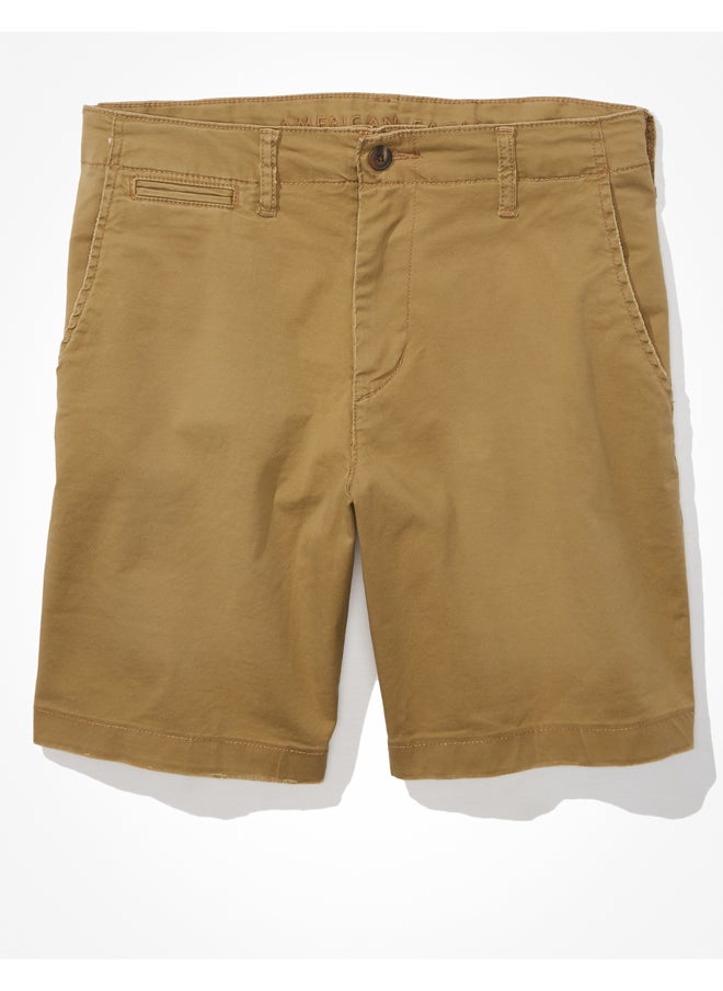 American Eagle - شورت AE Flex 9 بوصة باللون الكاكي - Image 1