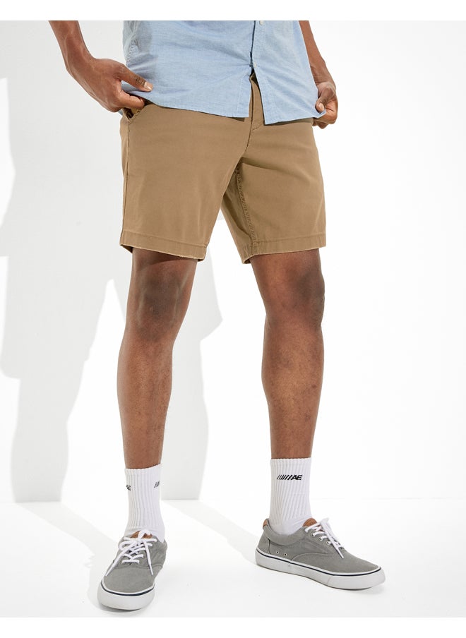 American Eagle - شورت AE Flex 9 بوصة باللون الكاكي - Image 1