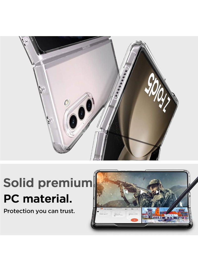 Rock Pow For Samsung Galaxy Z Fold 5 Case Clear Anti-Yellow Slim Fit Transparent Hard PC Protective Phone Case for Samsung Fold 5 5G - Image 5