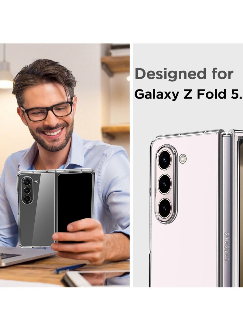 Rock Pow For Samsung Galaxy Z Fold 5 Case Clear Anti-Yellow Slim Fit Transparent Hard PC Protective Phone Case for Samsung Fold 5 5G - Image 2