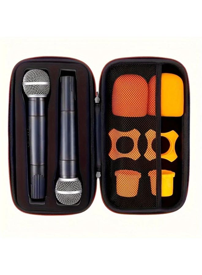 One To Two Hand Held Bag Shock Proof EVA Storage Case For Wireless Microphones - Image 2