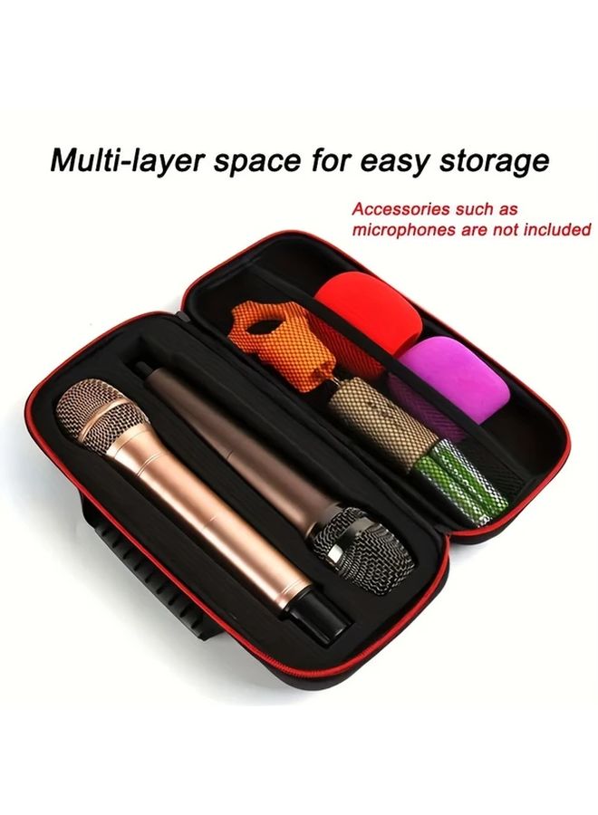 One To Two Hand Held Bag Shock Proof EVA Storage Case For Wireless Microphones - Image 5