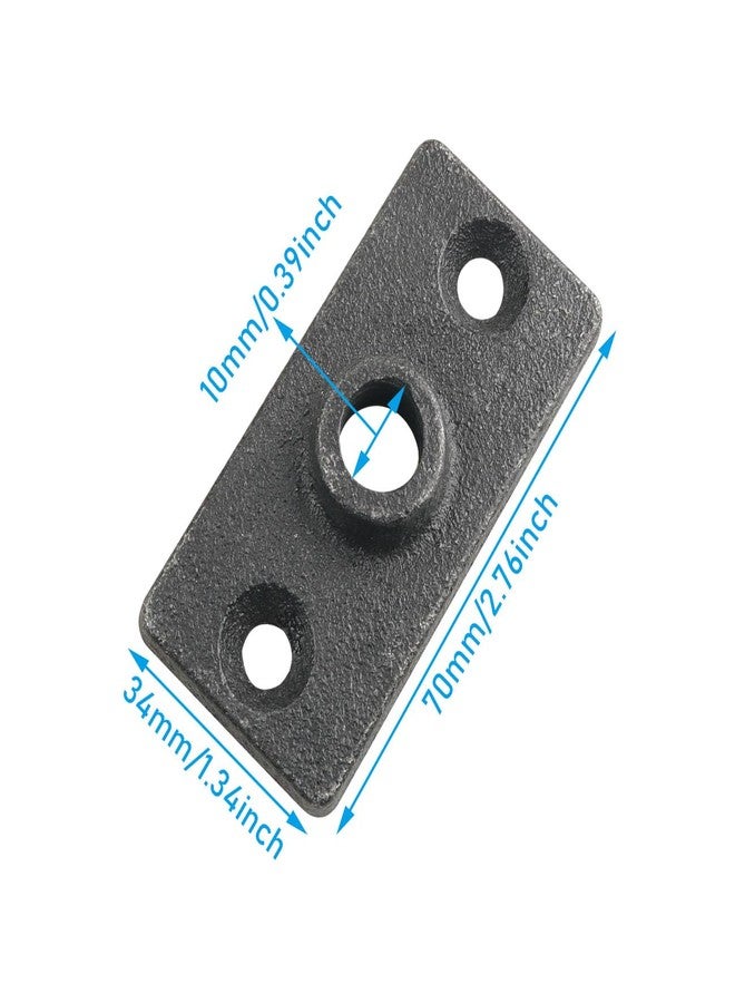 WHYHKJ 4PCS Ceiling Flange Hanger Plate 1/2inch 3 Hole Connector Hook Plate Spacer Stopper Accessory Can be used in industrial shelves Bottles Curtain Rods Vases Tables Mailboxes - Image 3