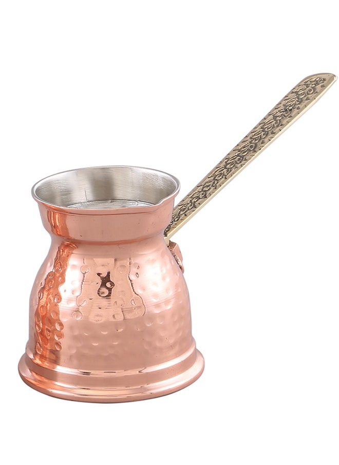 Majestic Majestic Copper Turkish Coffee Pot Set of 3 – Hammered Design, Rose Gold Finish, Capacities: 230 ml, 370 ml, 520 ml – Handcrafted with Elegant Handle, Perfect for Turkish Coffee, Arabic Coffee, Tea, Milk, and Hot Beverages  - Image 2