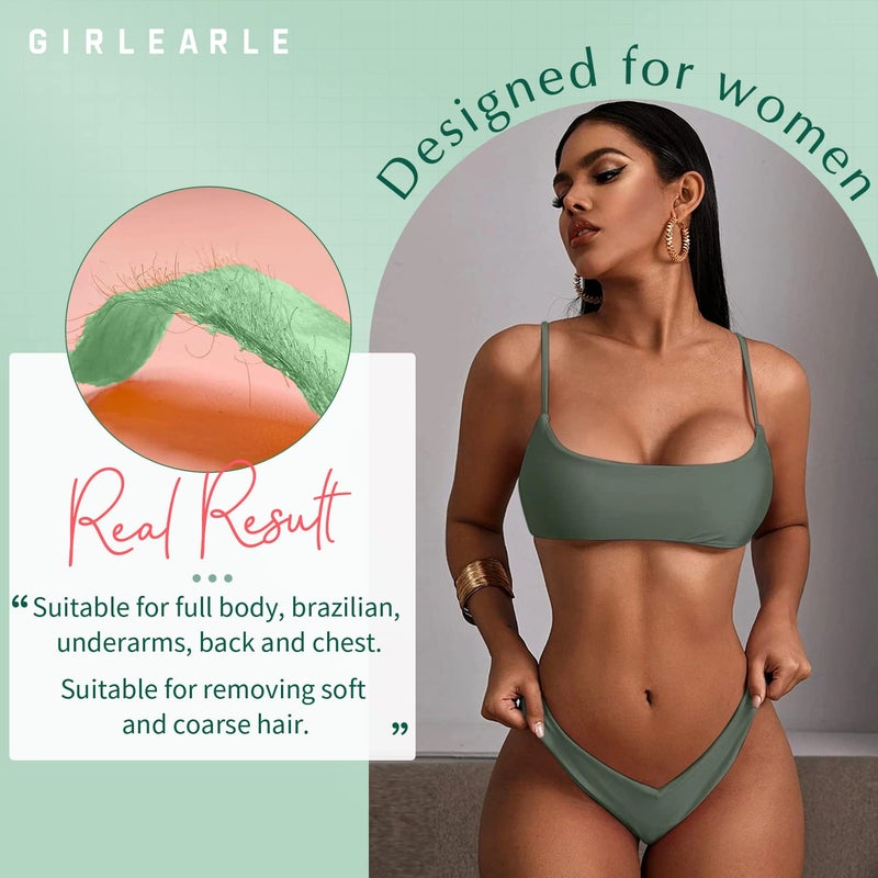 GIRLEARLE Wax Beads (1lb) for Hair Removal - Aloe Vera Formula, Perfect for Sensitive Skin, Eyebrow, Brazilian Bikini, Legs, Facial and Full Body Waxing at Home - Image 5