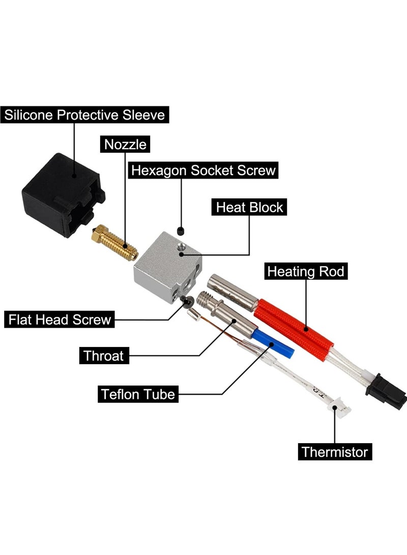 SYOSI 3D Printer Hotend for Anycubic Kobra 2 Series, V5 J-Head Print Head Replacement for Anycubic Kobra 2/Kobra 2 Plus/Kobra 2 Max/Kobra 2 Pro/Kobra 2 Neo, High-Speed 3D Printer Parts  - Image 2