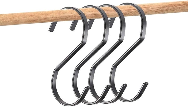 خطافات متعددة الاستخدام من سبائك الألومنيوم 4 قطع أسود 100 × 40 × 10 مم للمطبخ الحمام غرفة النوم المكتب - Image 3