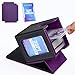 UAONO Card Deck Box with MTG Commander Display Deck Case Holds 100 DoubleSleeved Cards Trading Card Storage Box Fits TCGPTCGSports Card with 2 Dividers 1 Top Loaders Black Purple - Image 3