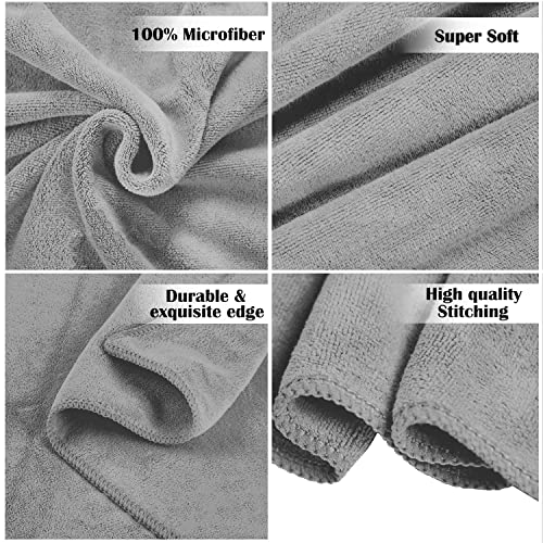 Sassoon Venir Microfiber 1 Piece Women Bath Towel 450 GSM (60x120cm, Grey Color) Ultra Soft Material, Towel for Daily use - Image 5