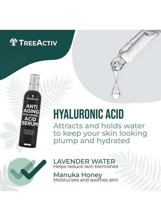 TreeActiv TreeActiv Oil-Free Advanced Skin Repair Serum, 2 oz, Pure Hyaluronic Acid Serum for Face, Serums for Skin Care, Hyaluronic Acid Face Serum for Women, Hydrating Wrinkle Serums and Facial Serums  - Image 5