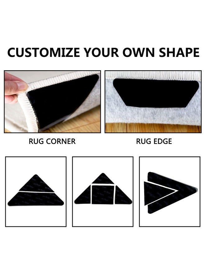 16 Pcs Rug Gripper Carpet Fixed Stickers Non-slip Waterproof Strip-Mat for Hardwod Floors and Tiles, Dual Sided Adhesive Rug Sticker to Keep Your Rugs in Place. Style B - Image 3