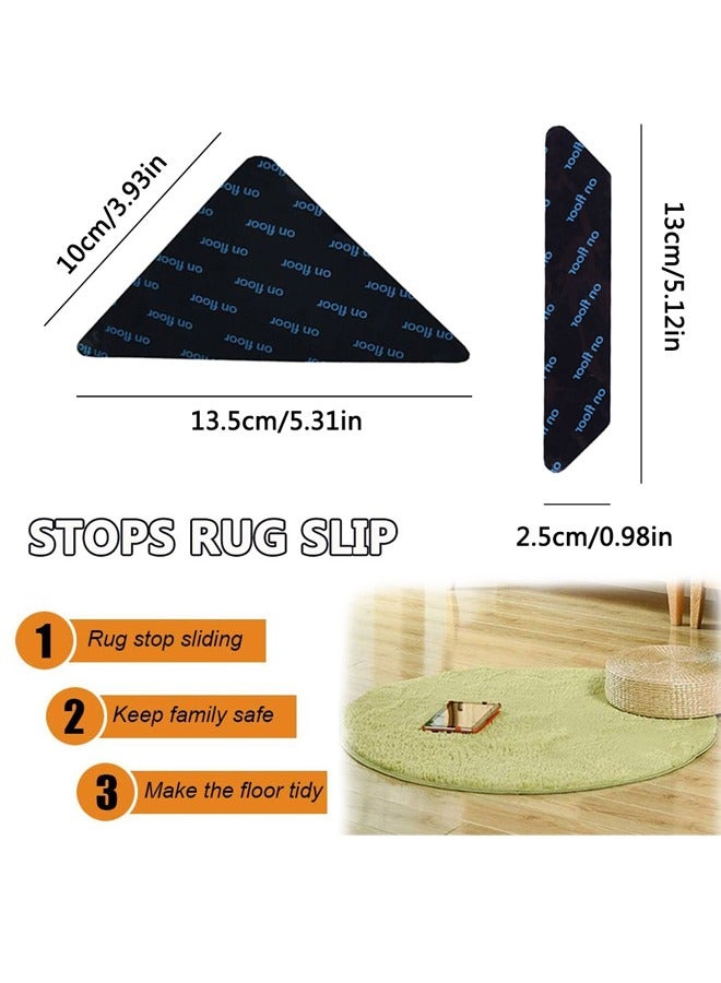 16 Pcs Rug Gripper Carpet Fixed Stickers Non-slip Waterproof Strip-Mat for Hardwod Floors and Tiles, Dual Sided Adhesive Rug Sticker to Keep Your Rugs in Place. Style B - Image 2