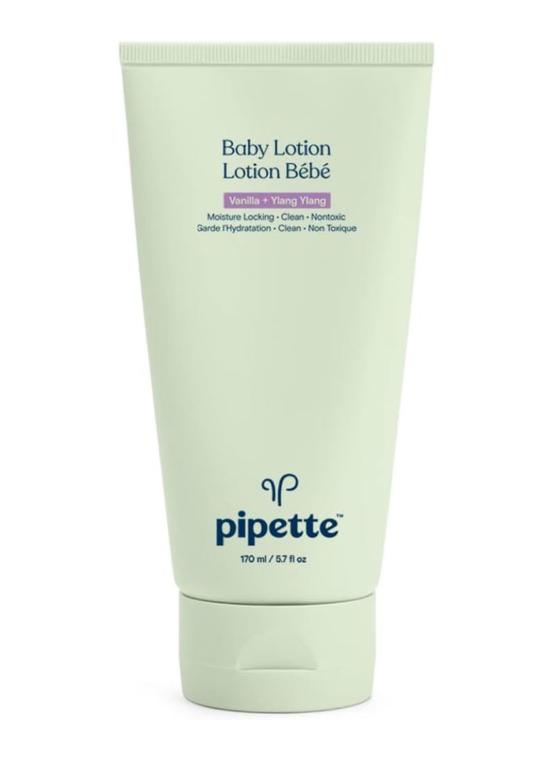 pipette Baby Lotion - New & Improved Formula, Renewable Plant-Derived Squalane, Vanilla + Ylang Ylang Aroma, 5.7 Fl Oz  - Image 1