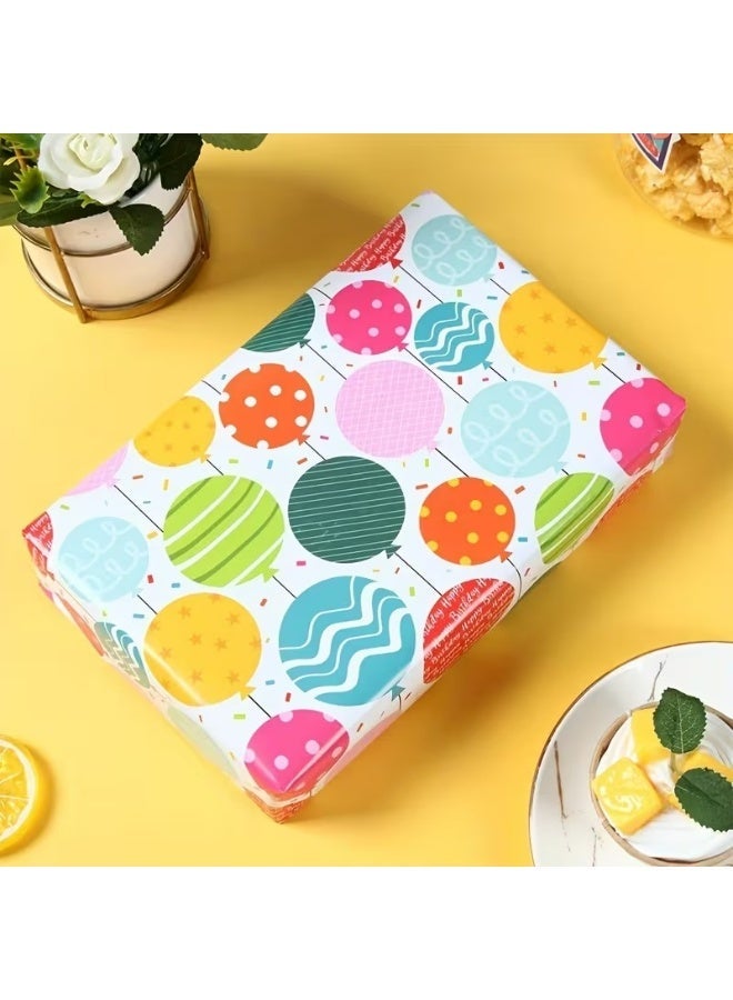 Kandid 3pcs Birthday Wrapping Paper 70x50cm – Colorful Polka Dot Letter Gift Wrap for Parties & Baby Showers (Happy Birthday) - Image 5