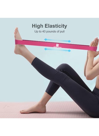 Resistance Band Set 5 Latex Exercise Bands with 5 Resistance Levels Skin Friendly Elastic Bands for Home Exercise Physical Therapy Strength Training Yoga - view 4