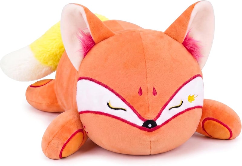 Onsoyours Original 13.8"|1.8 Pound Weighted Fox Stuffed Animals, Cute Weighted Positive Fox Plush Pillow Toy Soft Plushies Gift for Kids & Adults - Image 1