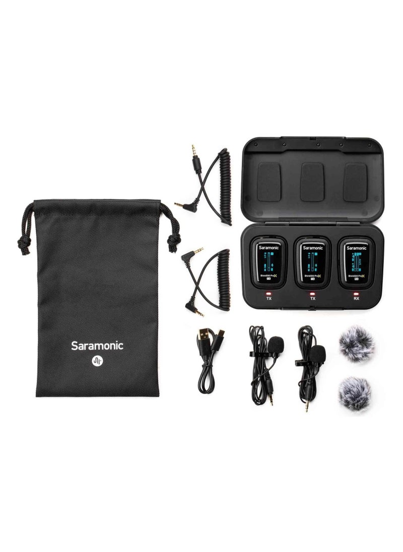 Saramonic - Blink 500 Prox B2 / 2-Person Wireless 2.4GHz Clip-On Microphone System with Lavaliers (BLINK500PROXB2),Black - Image 1