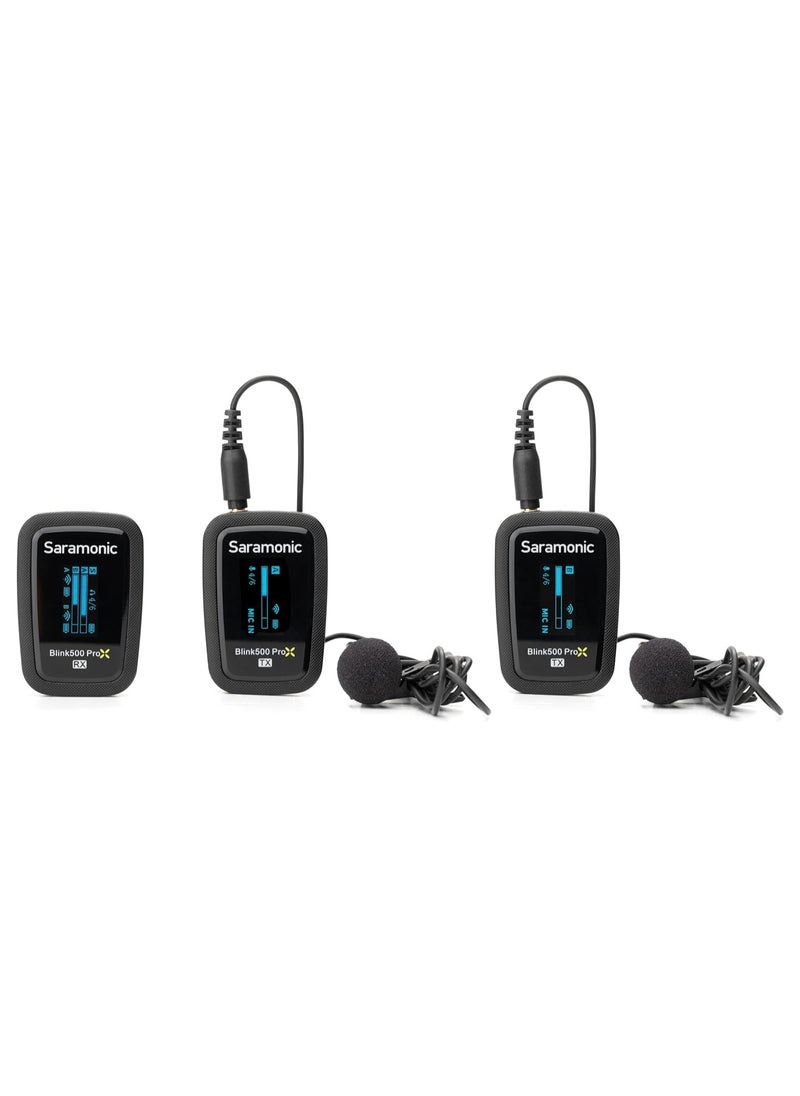 Saramonic - Blink 500 Prox B2 / 2-Person Wireless 2.4GHz Clip-On Microphone System with Lavaliers (BLINK500PROXB2),Black - Image 1