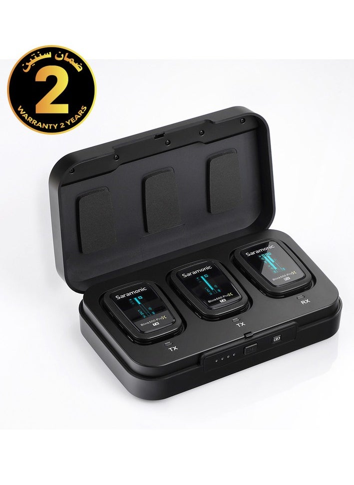 Saramonic - Blink 500 Prox B2 / 2-Person Wireless 2.4GHz Clip-On Microphone System with Lavaliers (BLINK500PROXB2),Black - Image 1