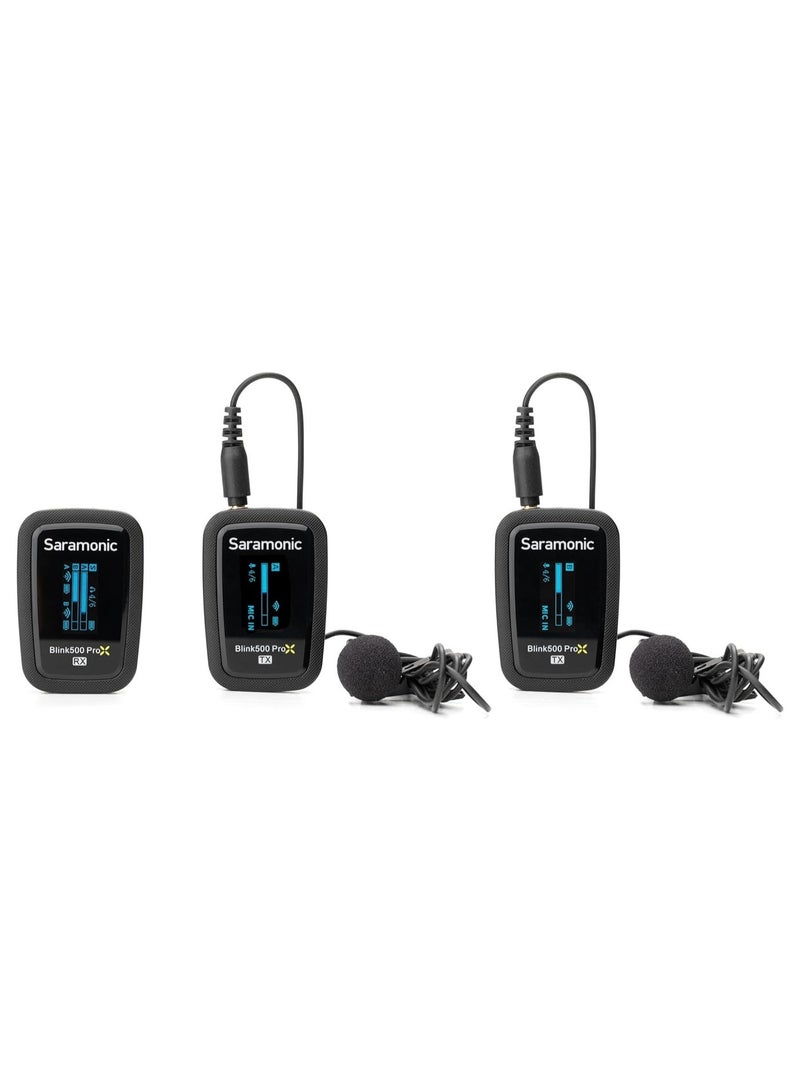 Saramonic Blink 500 ProX B2 Dual channel 2.4GHz wireless microphone system - 2 x Transmitter/Mics + 2 Lav Mic - Image 3