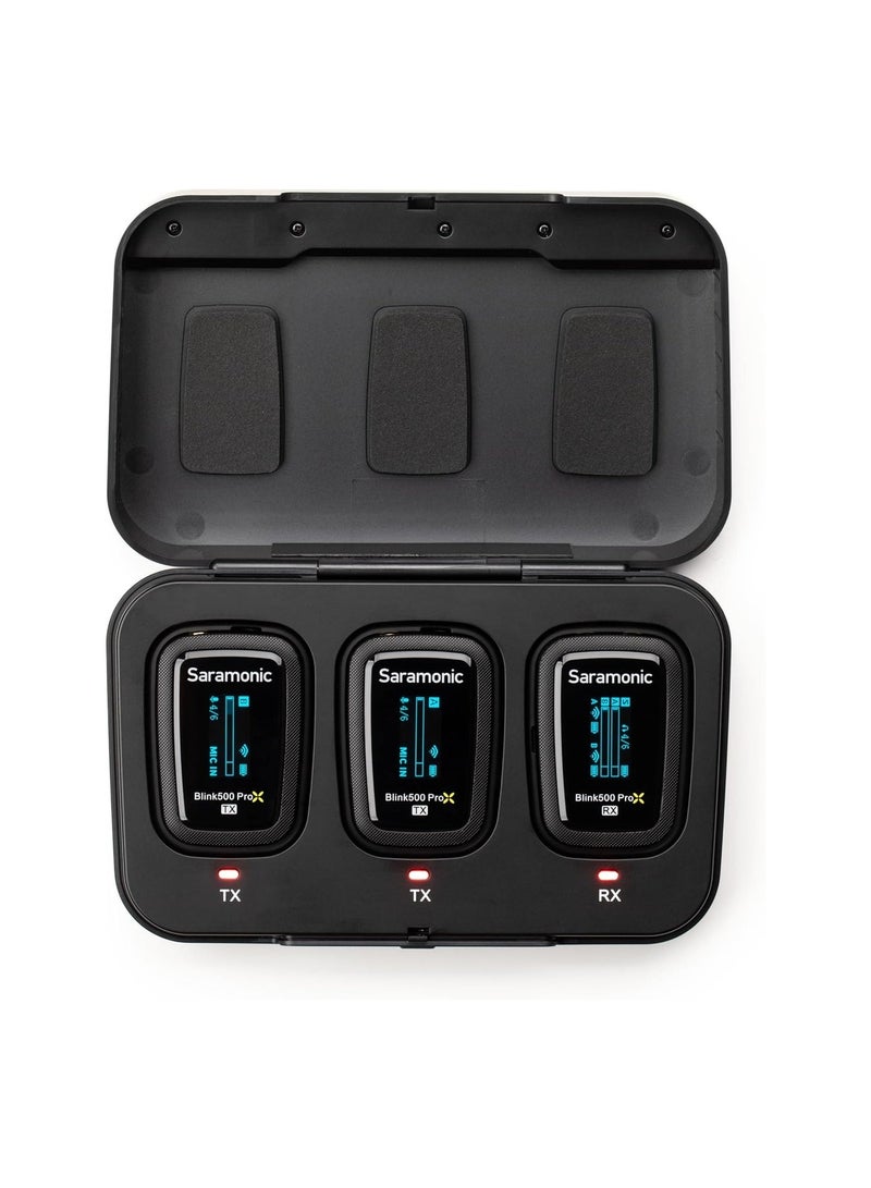Saramonic Blink 500 ProX B2 Dual channel 2.4GHz wireless microphone system - 2 x Transmitter/Mics + 2 Lav Mic - Image 2