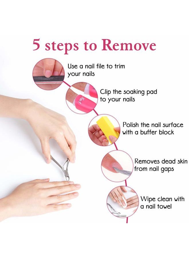 anezus - Gel Polish Remover Kit, Anezus 1045pcs Gel Nail Polish Remover Tools with Nail Clips, Nail Wipes, Cuticle Pusher and Cutter, Nail Buffer and Files for Acetone Acrylic Nail Remover - Image 1