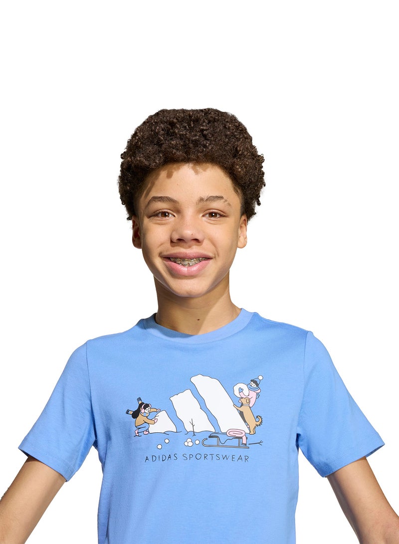Adidas Youth Winter Sports Graphic T-Shirt  - Image 4