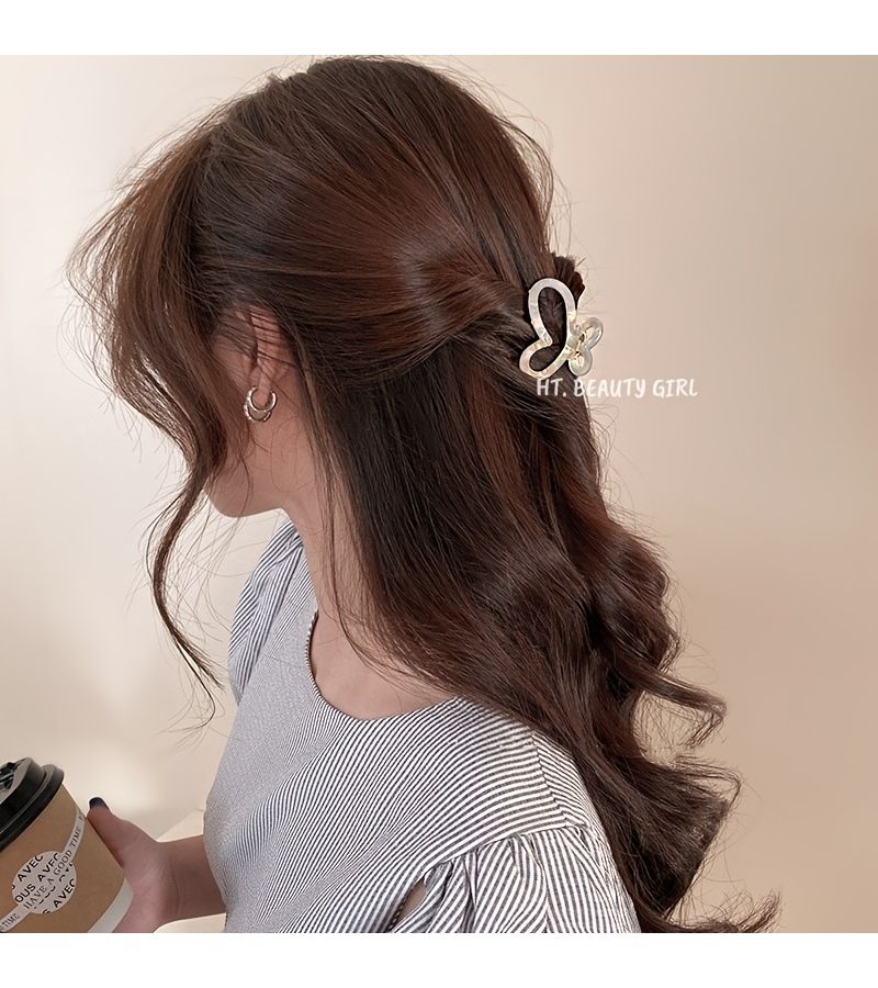 Pink Color Mini Butterfly Hairpin Temperament Bangs Side Clip Versatile - Image 5
