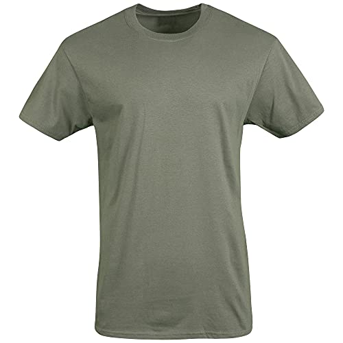 Gildan Men's Crew T-Shirts, Multipack, Style G1100, Black/Sport Grey/Military Green (5-Pack), X-Large - Image 5