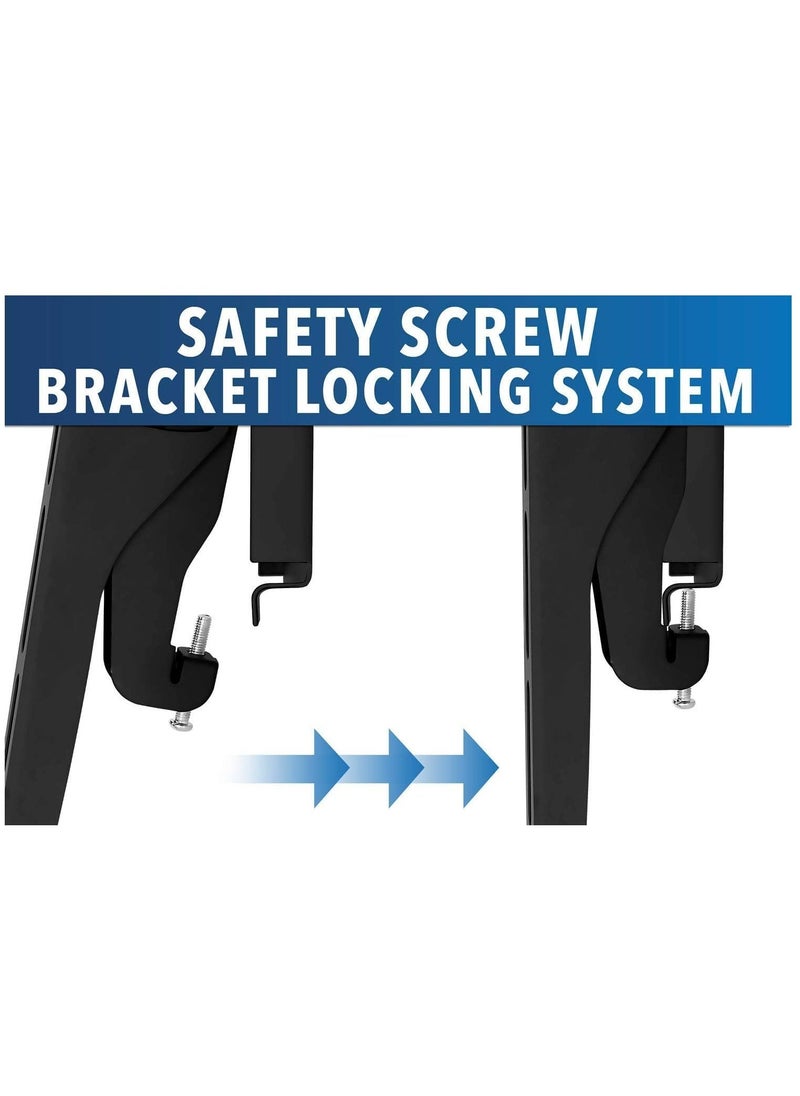 BGM Tilting TV Wall Mount Bracket For Samsung Sony Vizio LG Panasonic Element 32 40 42 47 50 55 60 65 Inch TVs VESA 200x200 400x400 600x400, 750x450 Compatible Premium Tilt 175 Lbs Capacity  - Image 4