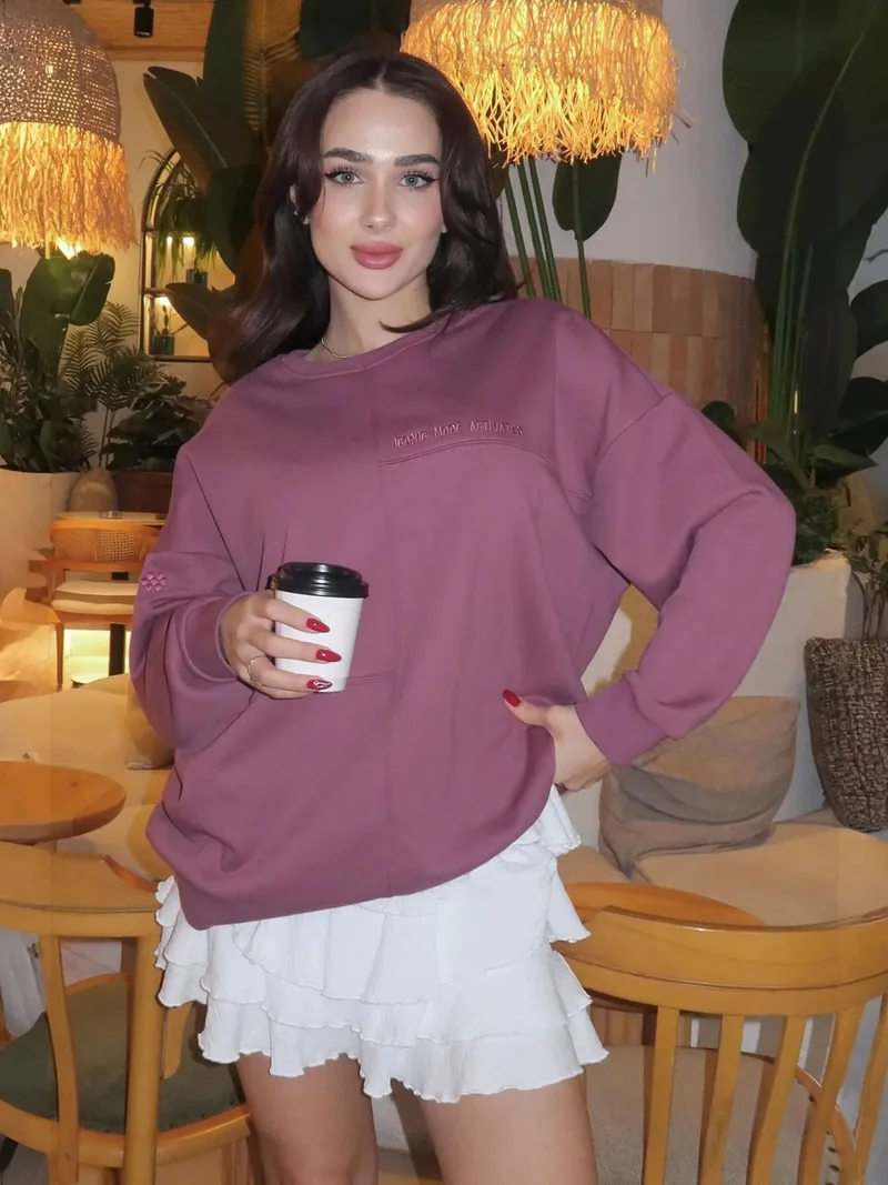 تومي لايف TOMMY Oversized Crew Neck Sweatshirt