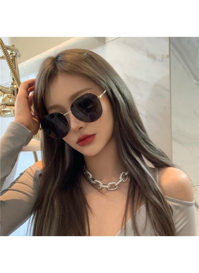 Generic - New Fashion High-end Sunglasses Women's Big Face Slimming Driving Special Sunglasses Uv Protection - Image 1