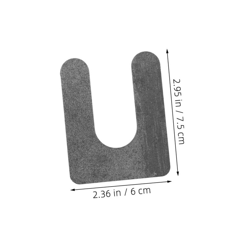 2Pcs Grey U Shaped Automotive Lift Shims Durable Leveling Pads for Hydraulic Column Adjustment - Image 3
