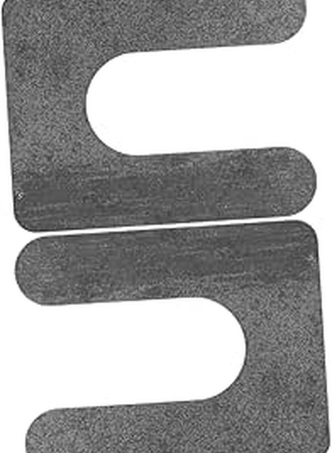 2Pcs Grey U Shaped Automotive Lift Shims Durable Leveling Pads for Hydraulic Column Adjustment - Image 1