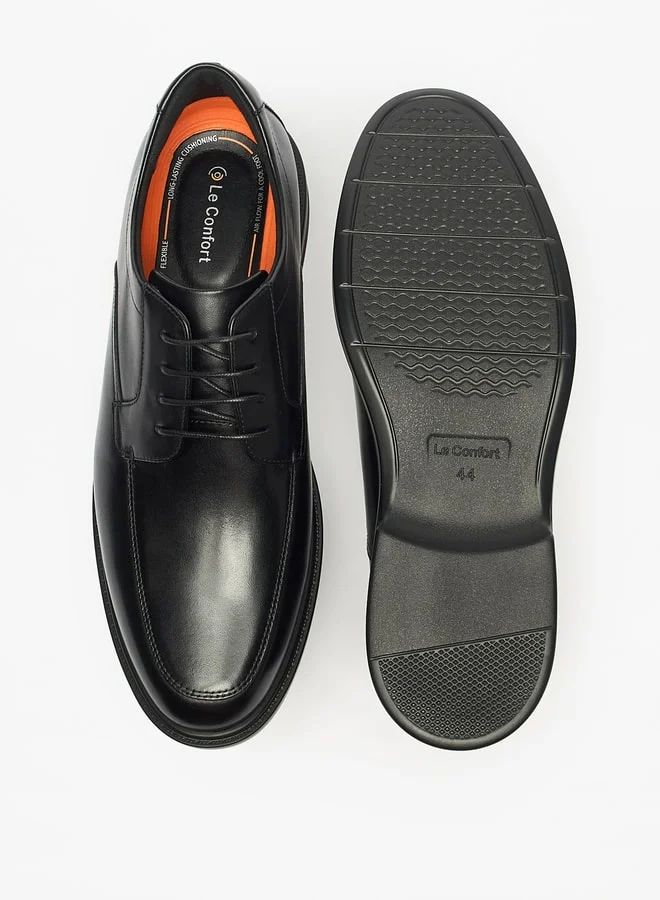 Le Confort Men's Solid Derby Shoes with Lace-Up Closure