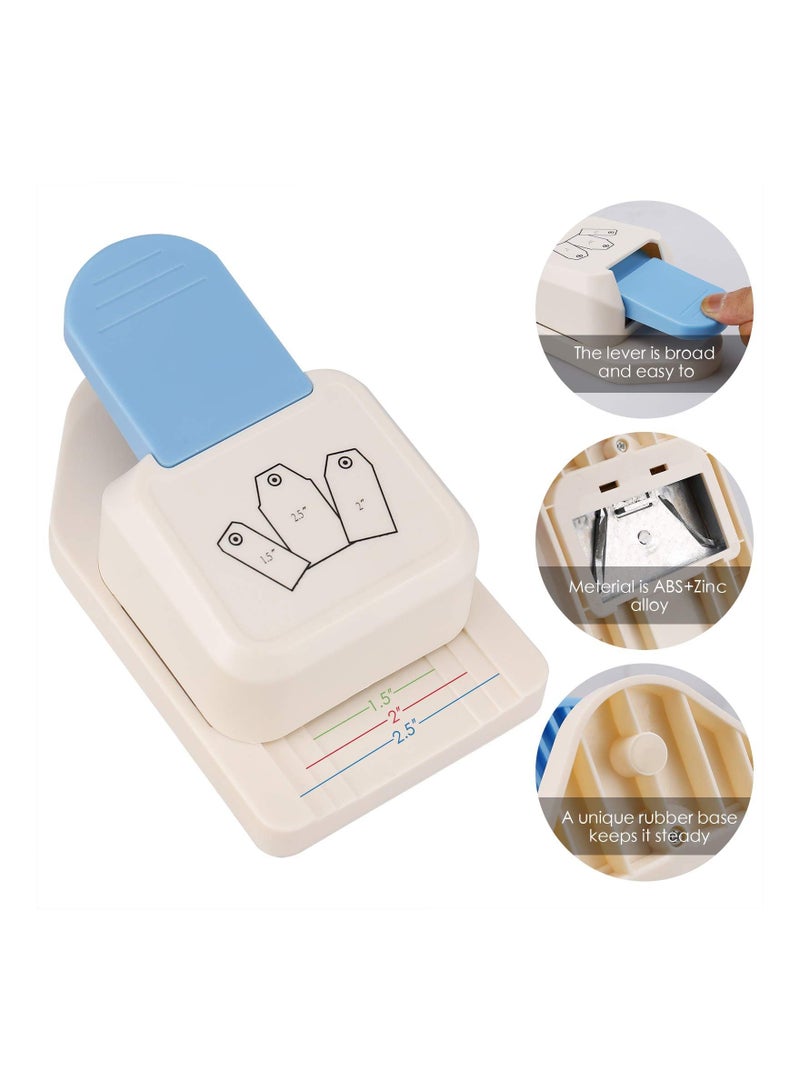 3 in 1 Squared Tag Punch Different Sizes Shape Craft for Gift Tags DIY Projects Paper Crafts Card Making Scrapbooking - Image 4