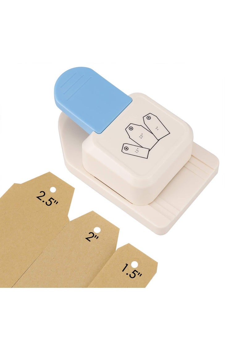3 in 1 Squared Tag Punch Different Sizes Shape Craft for Gift Tags DIY Projects Paper Crafts Card Making Scrapbooking - Image 1