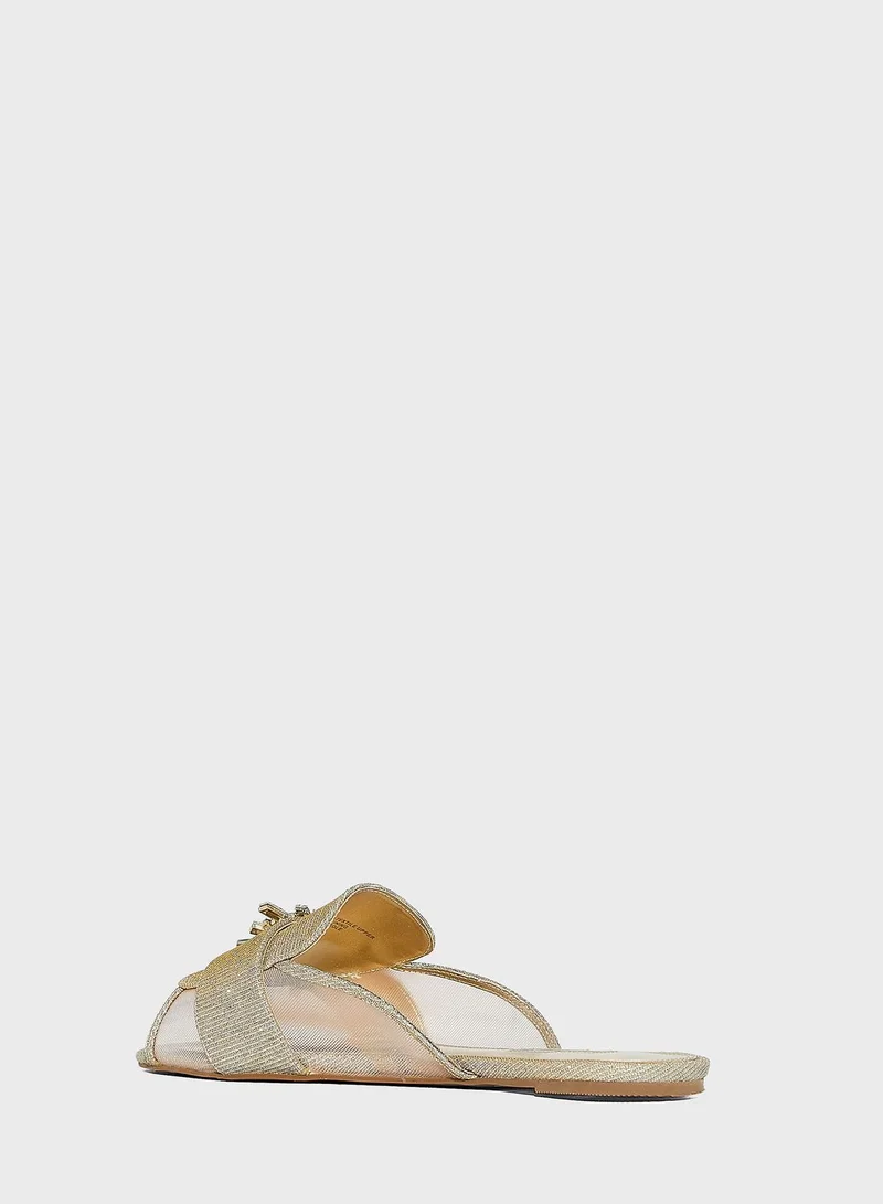 ديون لندن صندل فلات كاجوال