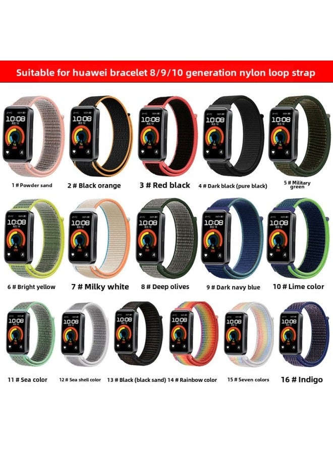 For Huawei Bracelet 9/8 Strap Huawei Band 9 Nylon Strap Huawei Bracelet 8 Strap In Stock-Color:Sea Shell Color-Specifications:Huawei 8/9 Nylon Loop Strap  - Image 2