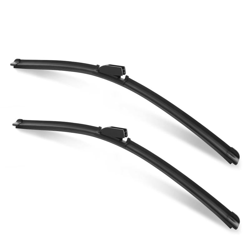 BJSIA 22" + 22" Premium Durable Stable and Quiet Auto Replacement Windshield Wiper Blades, Water Repellency Wiper Blade & Easy Install Car Accessories (Set of 2)