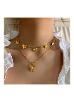 Copper Butterfly Choker Necklace