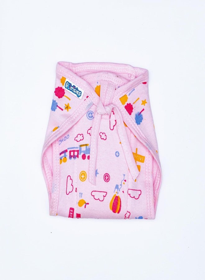 Bumsies Tie up Nappy For Babies, Reusable, Washable Soft Muslin Cotton Padded Nappy/Langot for New Born Baby | Gentle on Baby Skin | Small, Pack of 8, Dyd, Printed - Image 5