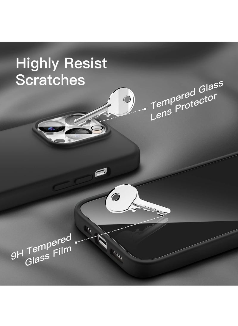 BORTONY iPhone 14 Pro Max Cover with 2 Pack Screen Protector + 2 Pack Camera Lens Protector Liquid Silicone Full Body Protection Shockproof Drop Protection Case 6.7 inches  - Image 4