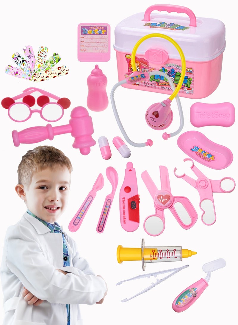 MaBaby Toy Doctor Kits 20Pcs Pretend Play Doctor Kit Toys Stethoscope Medical Kit Imagination Play for Kids 3 Years - Image 1